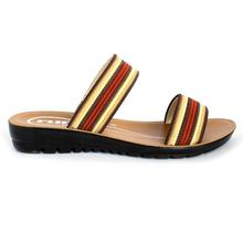 Red/Brown Lasercut Sandals For Women - 17