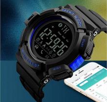 SKMEI 1245 Smart Bluetooth MultiFunction Digital Sport Watch (Black & Blue)