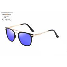 GREY JACK Polarized Mirrored Blue Club Master Design Wayfarer Sunglasses (Unisex)