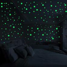 FashionieStore Wall Stickers Decals  3D Stars Glow In The Dark Luminous Fluorescent Wall Stickers Room Decors