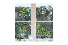 Flower Pot Stickers For Window Wall Sticker