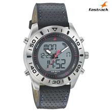Fastrack  Grey Dial Analog-Digital Watch For Men- (Black)-38034SL03