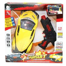 JT267 Speed Pursuit Gun Remote Car Toy For Kids - Yellow