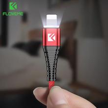 FLOVEME LED USB Cable For Lightning For iPhone X XS MAX XR 8 7 5 5s se 1m Hi-Tensile 2A Fast Charge Charging Data Charger Cable