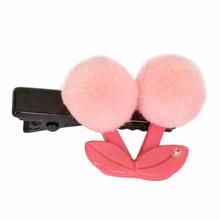 Light Pink Cherry Design Hair Clip For Women