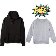 Buy 1 Green Plain Fleece Hoodie for Kids And Get Grey Fleece Sweat Shirt Free