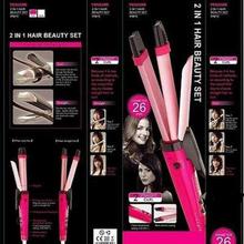 Nova 2 in 1 Hair Straightener And Curler Nova NHC-1818 2 In 1 Hair Beauty For Women - Multicolor