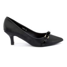 DMK Black Pointed Pump Heel Shoes For Women - 98660