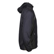 Black Solid Windcheater For Men