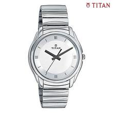 Titan Silver Strap White Dial Watch For Men-1578SM01
