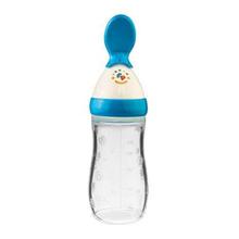 Transparent/Blue Squeezy Silicone Food Feeder 125ml - 020153