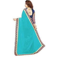 Sareeshop Georgette Saree With Blouse Piece (_Turquoise & Neavy