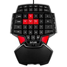 Delux T9 46-Key Single Handed Wired Keyboard Professional Ergonomic Gameboard