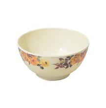 FLOWERWARE 6 Inch Cream-Colored Printed Melamine Bowl