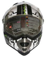 LS2  White/Green Full Faced Single Visor Moto Racing Helmet - (309)