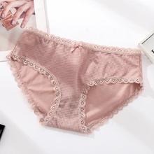 Bow panties _ ice silk panties women's low waist briefs lace