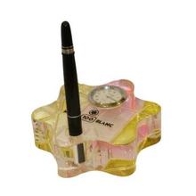 Mont Blanc Multicolor Pen Stand With Clock