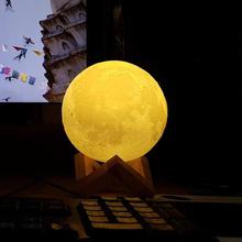 Moon Lamp 10cm 3D, USB Charging Dual Color