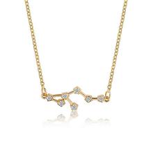 Leo Twelve Constellation Pattern Zodiac Sign Horoscope Necklace