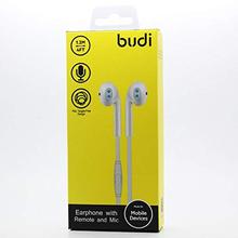 Original Budi Earphone With Remote and Mic - White 1.2M