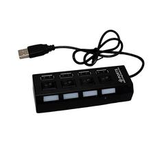 4 Port USB 2.0 Hub - Black