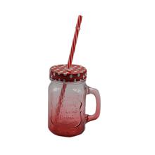 Mason Jar- Red- 1 pc