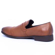 Caliber Shoes Coffee Slip On Formal Shoes For Men (527C)