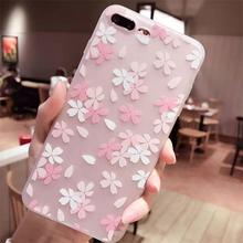 Floral Pattern Printed Cover For Iphone - (Pink)