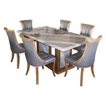 Marble Top Dining Table Set With 6 Chairs