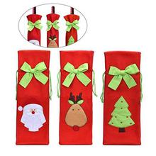 Christmas Decoration Supplies Red Wine Bottle Cover Wool Bags