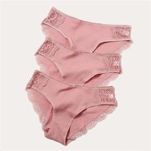 Cotton Panty 3Pcs/lot Solid Women's Panties Comfort