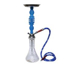 Blue/White Glass Textured Long Hookah Set