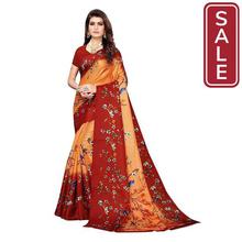 SALE-Anni Designer Women's Khadi Silk Printed Saree With