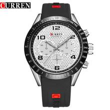 2017 New CURREN Brand Luxury Men Sports Watches Silicone Men Quartz