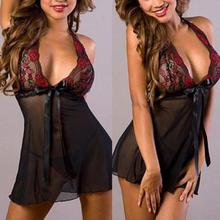 Women Sexy Lingerie Nightwear Underwear Sleepwear Lace BabyDoll Dress G-string