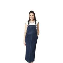 Nine Maternity Denim Solid Dungaree Maternity Dress For Women