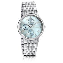 Titan 2569SM02 Neo Blue Dial Multifunction Watch For Women - Silver