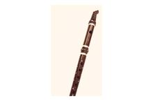 Brown Tika Wooden Carved Flute