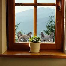 Cute 3D Cat Dog Car Stickers Wall Window Decals