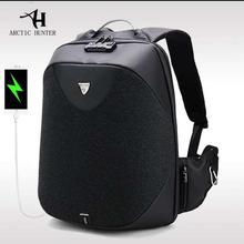 Anti Theft Laptop Backpack - Arctic Hunter Waterproof Backpack with USB Charging Port for 15.6'' Laptop, Black