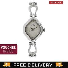 Titan 2536SM02 Silver Dial Stainless Steel Strap Watch For Women