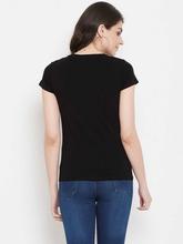 Cotton Round Neck T-shirt (Black)