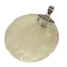 Sea Shell Round Silver (92.5% Silver) Pendant For Women