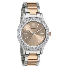 Sonata Blush Rose Gold Dial Analog Watch for Women-8123KM01