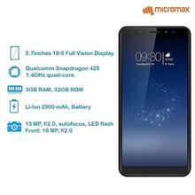 Micromax HS2 CANVAS INFINITY (3GB RAM + 32GB ROM) 5.7" Smart Mobile Phone - (Black)