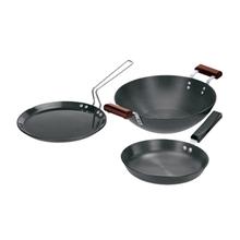 Hawkins Futura Sets (Flat Tawa, Frying Pan, Deep Frying Pan), (Hard Anodized)-3 Pcs