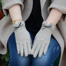 Fashion Elegant Female Wool Touch Screen Gloves Winter Women