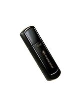 Transcend JF350 16GB Piano Finish USB 2.0 Pen Drive - (Black)