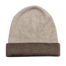 Brown Double Sided 100% Cashmere Cap