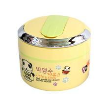 Yellow Printed Lunch Box With Spoon